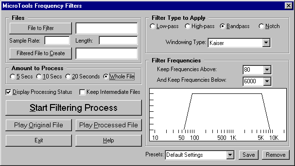 Audio Filtering Software