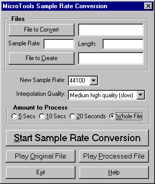 Audio Sample Rate Conversion Software