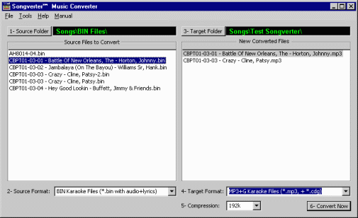 Songverter single screen to use